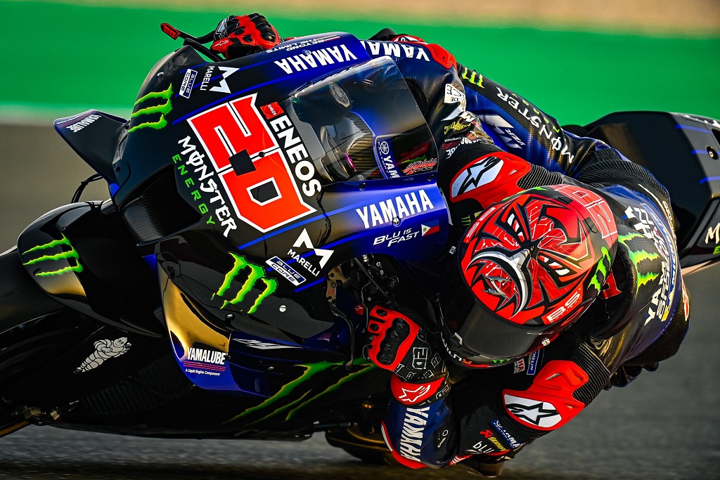 Fabio Quartararo durante los test celebrados en el Circuito Internacional de Losail. Fuente: motogp.com