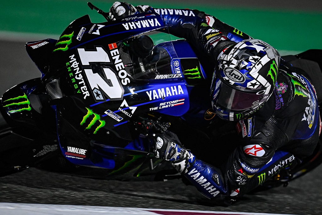 Maverick Viñales durante el 4º día de pruebas en Catar. Fuente: motogp.com