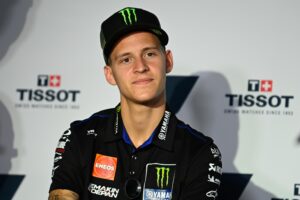 Fabio Quartararo durante la rueda de prensa del GP de Doha. Fuente: MotoGP