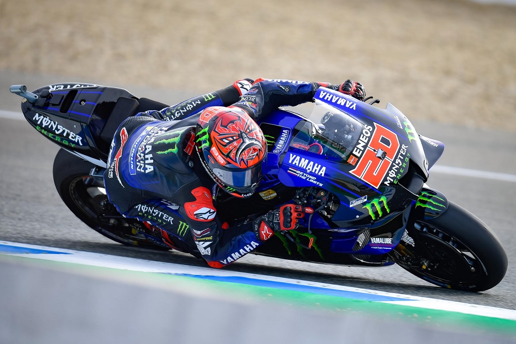 Fabio Quartararo durante los entrenamientos libres del GP España. Fuente: MotoGP