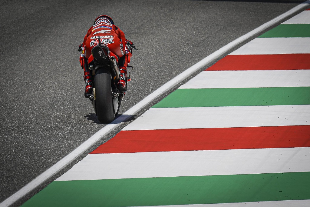 Francesco Bagnaia durante los entrenamientos libres del GP de Italia. Fuente: MotoGP