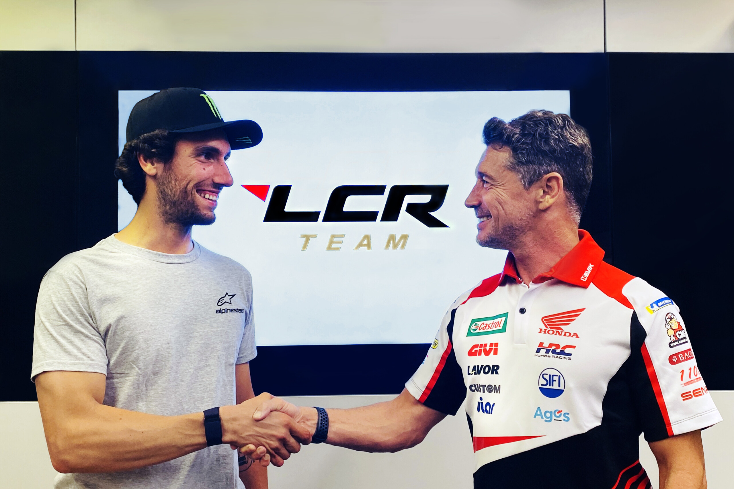 Alex Rins y Lucio Cecchinello/ Fuente: LCR Honda Castrol